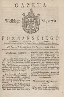 Gazeta Wielkiego Xięstwa Poznańskiego. 1827, № 83 (17 października) + dod.