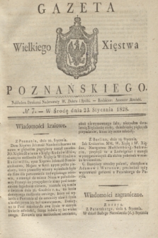 Gazeta Wielkiego Xięstwa Poznańskiego. 1828, № 7 (23 stycznia) + dod.