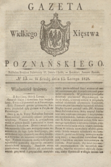 Gazeta Wielkiego Xięstwa Poznańskiego. 1828, № 13 (13 lutego) + dod.