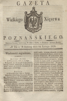 Gazeta Wielkiego Xięstwa Poznańskiego. 1828, № 14 (16 lutego) + dod.