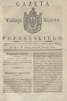 Gazeta Wielkiego Xięstwa Poznańskiego. 1828, № 15 (20 lutego) + dod.