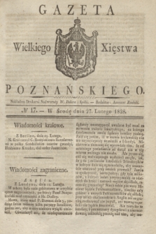 Gazeta Wielkiego Xięstwa Poznańskiego. 1828, № 17 (27 lutego) + dod.
