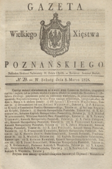 Gazeta Wielkiego Xięstwa Poznańskiego. 1828, № 20 (8 marca) + dod.