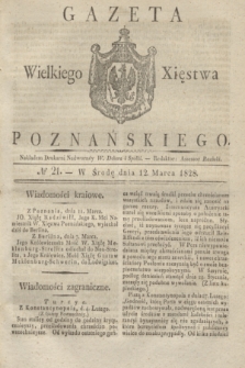 Gazeta Wielkiego Xięstwa Poznańskiego. 1828, № 21 (12 marca) + dod.
