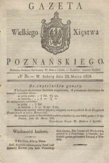 Gazeta Wielkiego Xięstwa Poznańskiego. 1828, № 26 (29 marca) + dod.