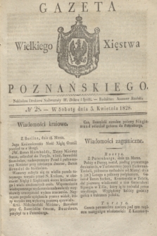 Gazeta Wielkiego Xięstwa Poznańskiego. 1828, № 28 (5 kwietnia) + dod.