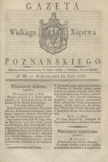 Gazeta Wielkiego Xięstwa Poznańskiego. 1828, № 39 (14 maja) + dod.