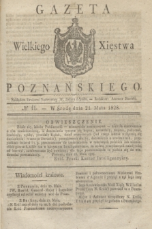 Gazeta Wielkiego Xięstwa Poznańskiego. 1828, № 41 (21 maja) + dod.