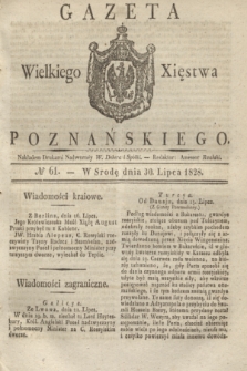 Gazeta Wielkiego Xięstwa Poznańskiego. 1828, № 61 (30 lipca) + dod.