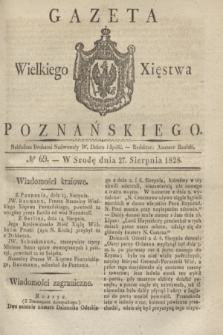 Gazeta Wielkiego Xięstwa Poznańskiego. 1828, № 69 (27 sierpnia) + dod.