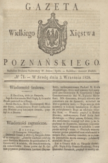 Gazeta Wielkiego Xięstwa Poznańskiego. 1828, № 71 (3 września) + dod.