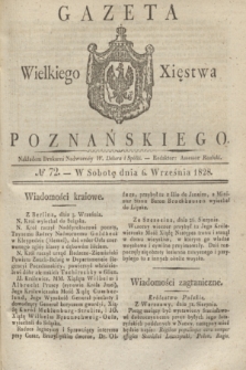 Gazeta Wielkiego Xięstwa Poznańskiego. 1828, № 72 (6 września) + dod.