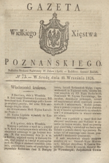 Gazeta Wielkiego Xięstwa Poznańskiego. 1828, № 73 (10 września) + dod.