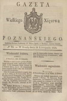 Gazeta Wielkiego Xięstwa Poznańskiego. 1828, № 93 (19 listopada) + dod.