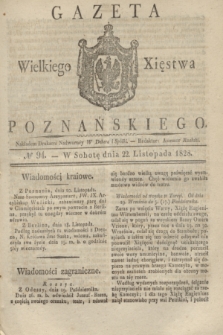 Gazeta Wielkiego Xięstwa Poznańskiego. 1828, № 94 (22 listopada) + dod.