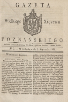 Gazeta Wielkiego Xięstwa Poznańskiego. 1830, № 3 (9 stycznia) + dod.