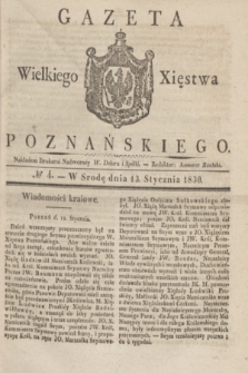 Gazeta Wielkiego Xięstwa Poznańskiego. 1830, № 4 (13 stycznia) + dod.