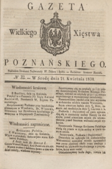 Gazeta Wielkiego Xięstwa Poznańskiego. 1830, № 32 (21 kwietnia) + dod.