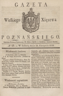 Gazeta Wielkiego Xięstwa Poznańskiego. 1830, № 69 (28 sierpnia) + dod.