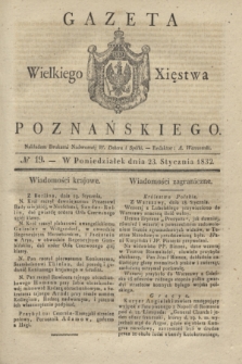 Gazeta Wielkiego Xięstwa Poznańskiego. 1832, № 19 (23 stycznia)