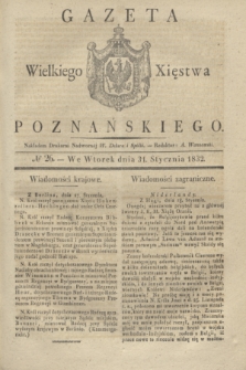Gazeta Wielkiego Xięstwa Poznańskiego. 1832, № 26 (31 stycznia)