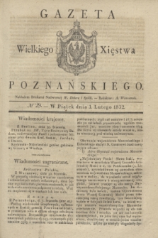 Gazeta Wielkiego Xięstwa Poznańskiego. 1832, № 29 (3 lutego)