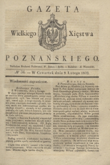 Gazeta Wielkiego Xięstwa Poznańskiego. 1832, № 34 (9 lutego)