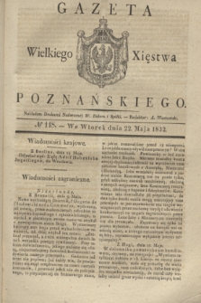 Gazeta Wielkiego Xięstwa Poznańskiego. 1832, № 118 (22 maja)