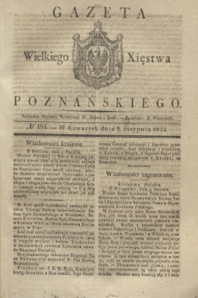 Gazeta Wielkiego Xięstwa Poznańskiego. 1832, № 184 (9 sierpnia)