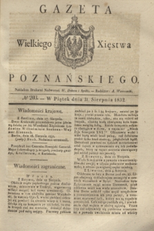 Gazeta Wielkiego Xięstwa Poznańskiego. 1832, № 203 (31 sierpnia)