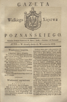 Gazeta Wielkiego Xięstwa Poznańskiego. 1832, № 213 (12 września)