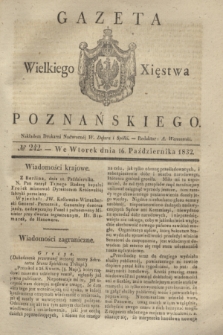 Gazeta Wielkiego Xięstwa Poznańskiego. 1832, № 242 (16 października)
