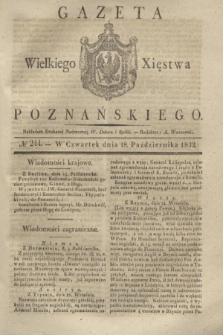 Gazeta Wielkiego Xięstwa Poznańskiego. 1832, № 244 (18 października)