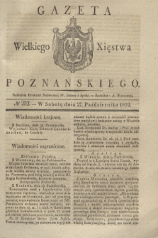 Gazeta Wielkiego Xięstwa Poznańskiego. 1832, № 252 (27 października)