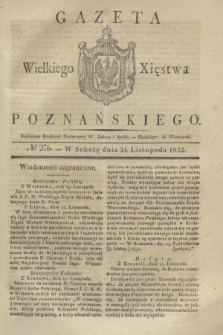 Gazeta Wielkiego Xięstwa Poznańskiego. 1832, № 276 (24 listopada)