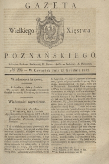 Gazeta Wielkiego Xięstwa Poznańskiego. 1832, № 292 (13 grudnia)