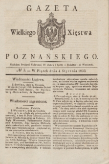 Gazeta Wielkiego Xięstwa Poznańskiego. 1833, № 3 (4 stycznia)