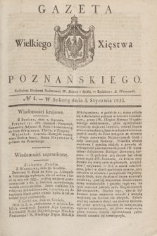 Gazeta Wielkiego Xięstwa Poznańskiego. 1833, № 4 (5 stycznia)
