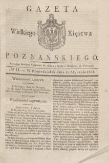 Gazeta Wielkiego Xięstwa Poznańskiego. 1833, № 11 (14 stycznia)
