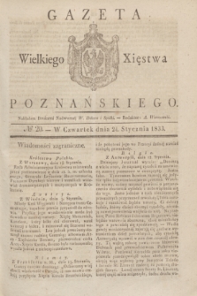 Gazeta Wielkiego Xięstwa Poznańskiego. 1833, № 20 (24 stycznia)