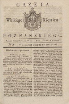 Gazeta Wielkiego Xięstwa Poznańskiego. 1833, № 26 (31 stycznia)