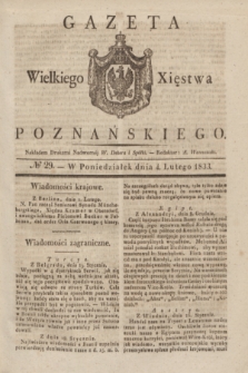 Gazeta Wielkiego Xięstwa Poznańskiego. 1833, № 29 (4 lutego)