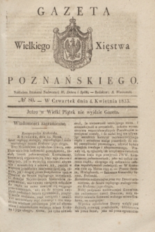 Gazeta Wielkiego Xięstwa Poznańskiego. 1833, № 80 (4 kwietnia)