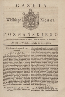 Gazeta Wielkiego Xięstwa Poznańskiego. 1833, № 114 (18 maja)
