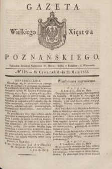 Gazeta Wielkiego Xięstwa Poznańskiego. 1833, № 118 (23 maja)