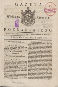 Gazeta Wielkiego Xięstwa Poznańskiego. 1833, № 151 (2 lipca)