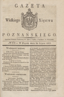 Gazeta Wielkiego Xięstwa Poznańskiego. 1833, № 172 (26 lipca)