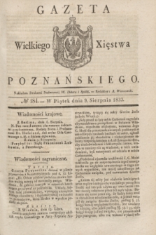 Gazeta Wielkiego Xięstwa Poznańskiego. 1833, № 184 (9 sierpnia)