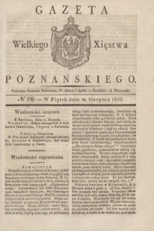 Gazeta Wielkiego Xięstwa Poznańskiego. 1833, № 190 (16 sierpnia)
