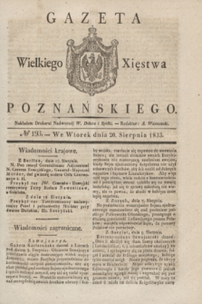 Gazeta Wielkiego Xięstwa Poznańskiego. 1833, № 193 (20 sierpnia)